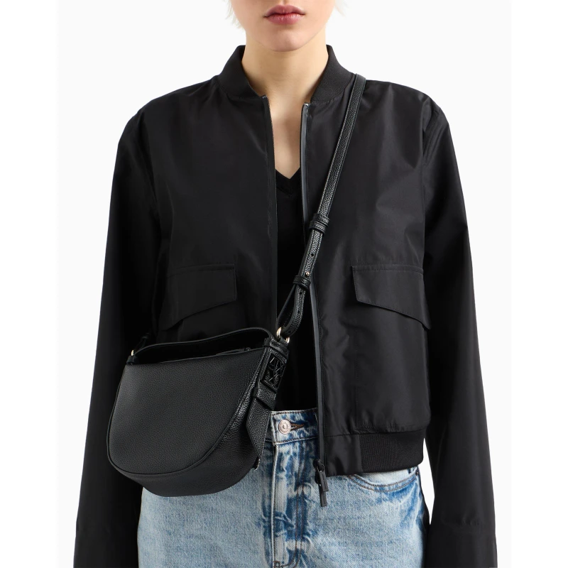 Image of Armani Exchange Womens Hobo Bag Black female One Size