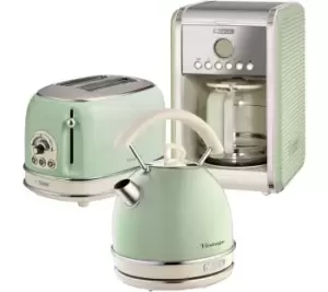 image of Ariete Vintage ARPK14 Toaster, Kettle & Coffee Machine Bundle