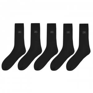 Image of Giorgio 5 Pack Classic Socks Mens - Black