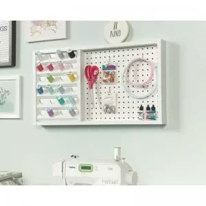 Image of Teknik Office Craft Wall Mounted Peg Board with Threads in a White