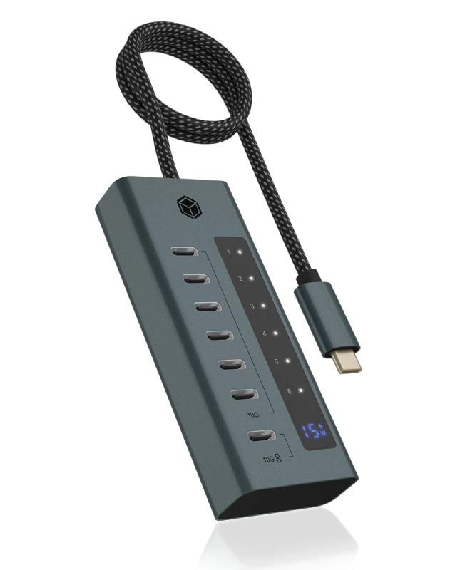 Image of ICY BOX IB-HUB1457-C31 USB 3.2 Gen 1 (3.1 Gen 1) Type-C 10000 Mbps B