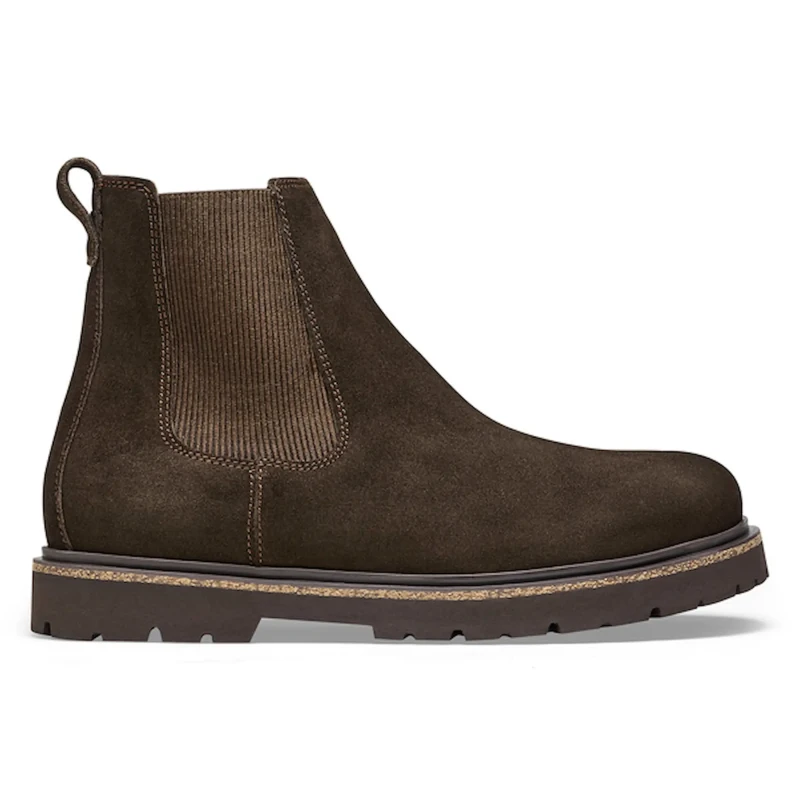 Image of Birkenstock Boots Birkenstock Highwood Slip On Men Suede Leather Marron Male 42 Etroit