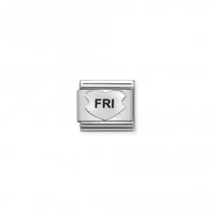 Image of Composable Classic Oxidized Symbols Sterling Silver Fri Heart Best Friends Link 330101/45