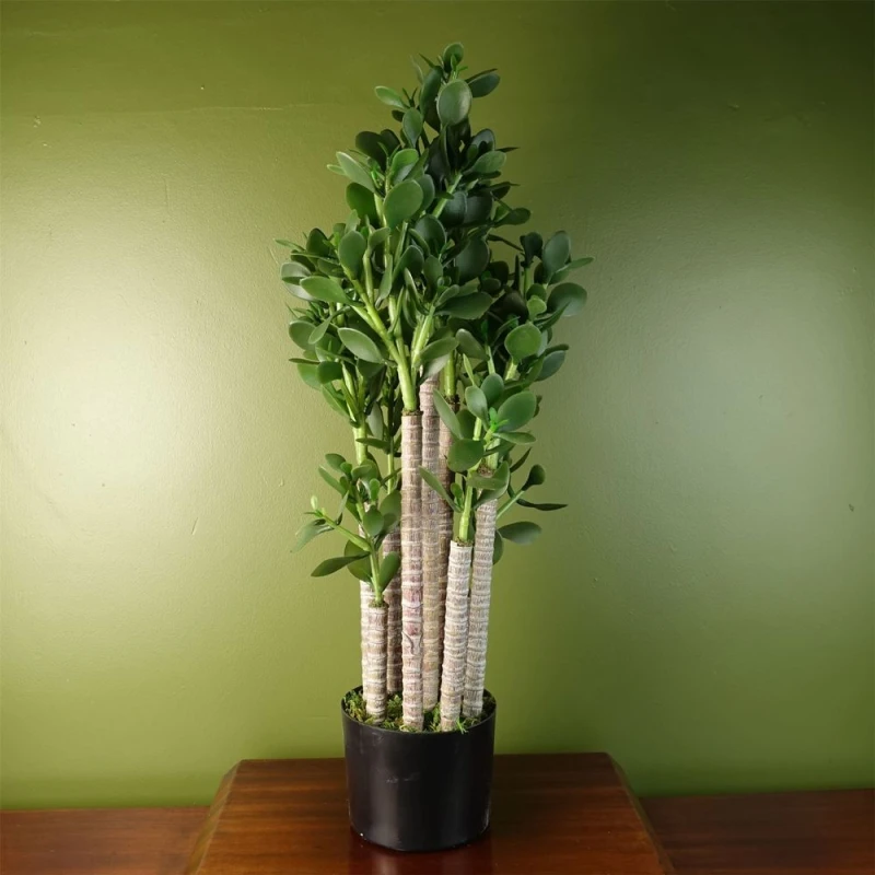 Image of Leaf Artificial Large Plant Shrub Green Jade 75cm Tall Botanik Green