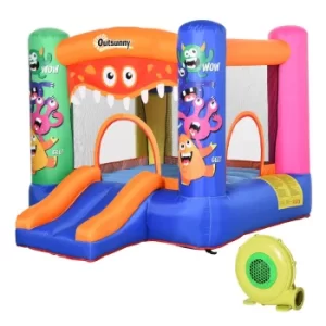 Image of Outsunny Kids Garden Bouncy Castle with Monsters, none