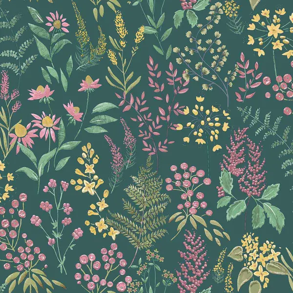 Image of Holden Decor Holden Decor Floral Sprig Teal / Pink
