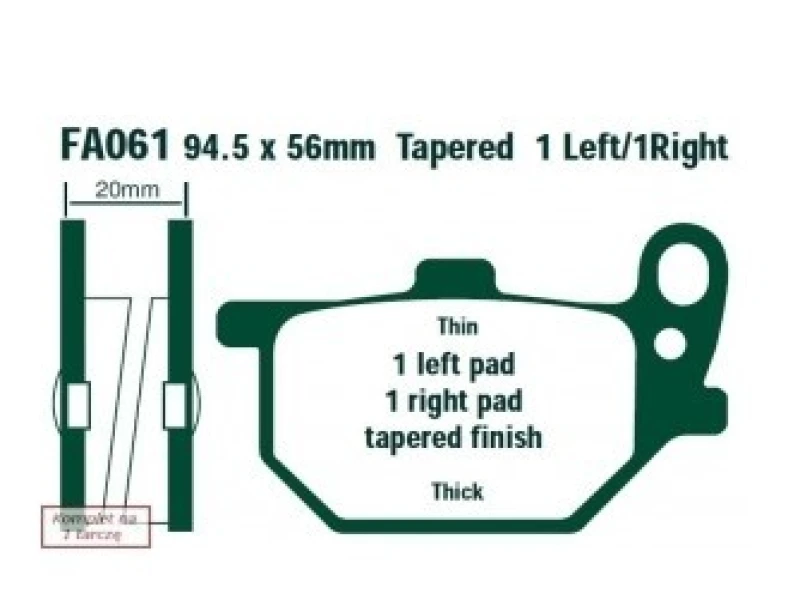 Image of EBC Brakes FA061 Brake pad set Brake Pad Set,disc brake (402)