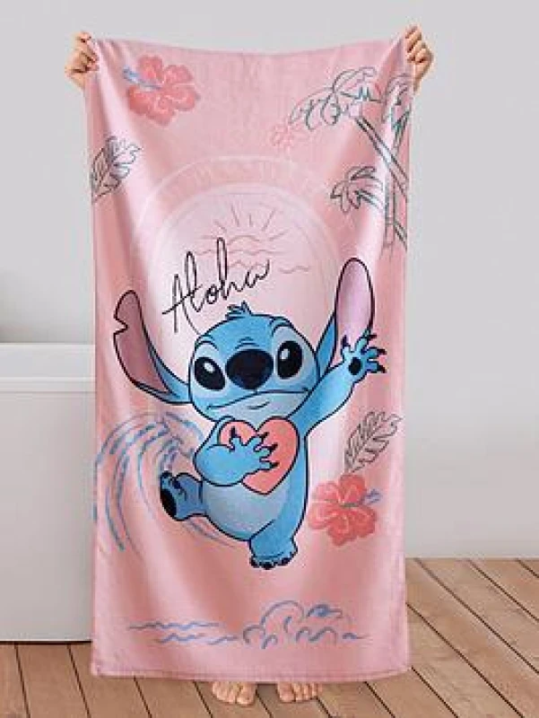 Image of Disney Stitch Disney Towel - Pink