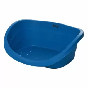 image of Bunty Armadillo Small Plastic Dog Bed - Blue