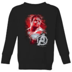 Image of Avengers Endgame Hulk Brushed Kids Sweatshirt - Black - 11-12 Years