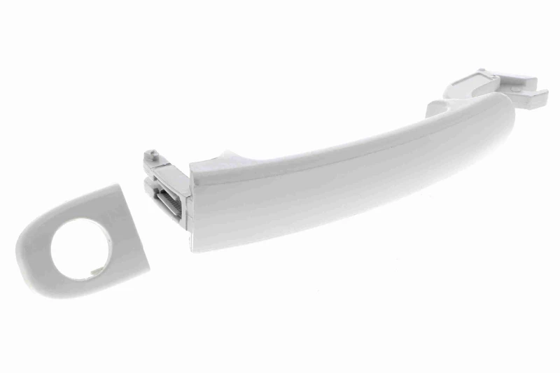Image of VAICO V10-6161 Door Handle Left Front, grey, primed, without lock, with splash protection cover, Original VAICO Quality Door Handle (1373)
