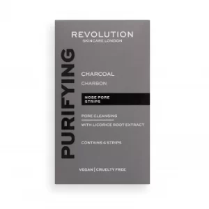 Image of Revolution Skincare Pore Cleansing Charcoal Nose Strips 6g