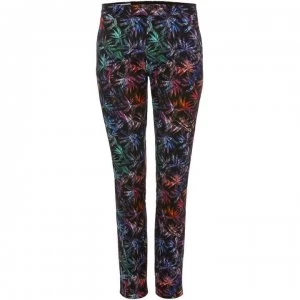 image of Label Lab Leonardo Palm Printed Suit Trouser - Black