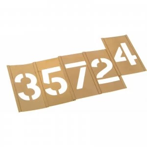 image of Stencils Interlocking Brass Number Stencil Set 1"