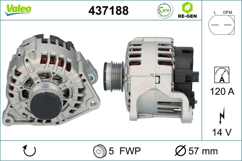 Image of Alternator VALEO 437188