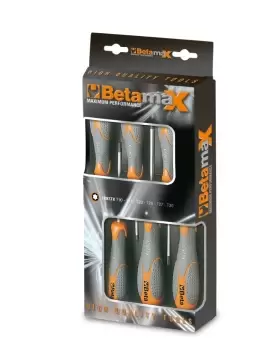 image of Beta Tools 1297 TX/D6 6pc Beta MAX Torx Screwdriver Set T10 to T30