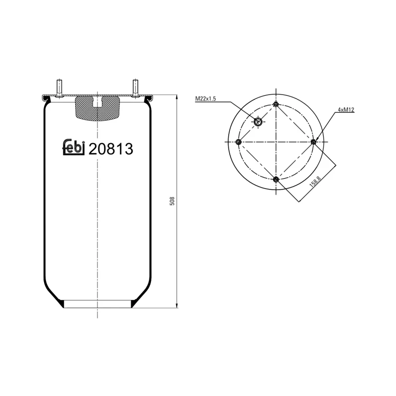Image of FEBI BILSTEIN 20813 Boot, air suspension Boot,air suspension (324)