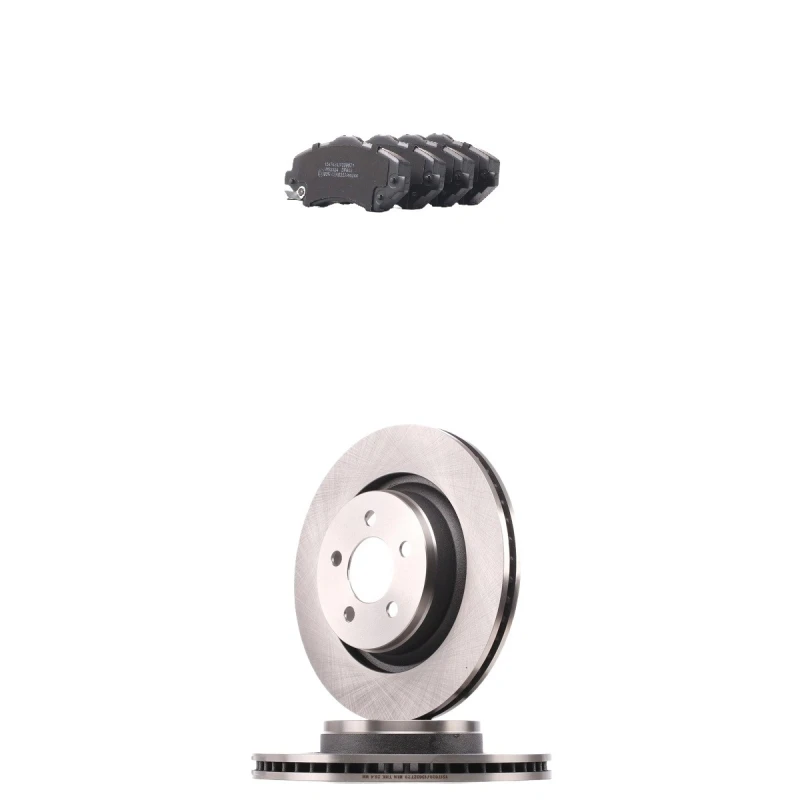 Image of RIDEX 3405B2630 Brake disc and pads set Front Axle, Brake Disc Type: internally vented, with acoustic wear warning Brake Set,disc brakes (3405)