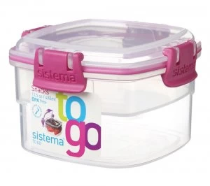 Sistema Square 400ml Snacks to Go Box Pink