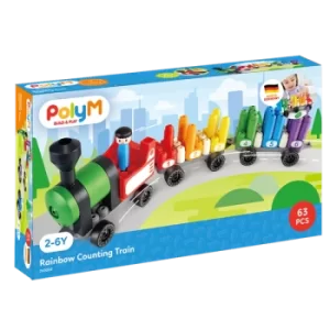 Image of PolyM Rainbow Counting Train Construction Set