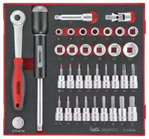 Image of Teng Tools TED3836 36pc 3/8" Drive EVA Socket Set (Regular + Deep + Accessories)