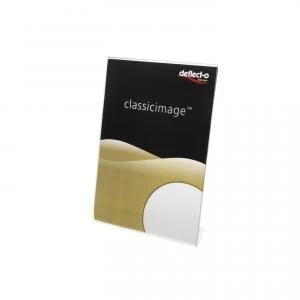 Image of Slanted A4 Desktop Sign Holder Clear SSHA4