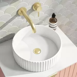 Image of Round Small Countertop Basin Fluted 360mm - Oregon