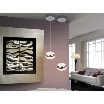 Image of Schuller Lighting - Schuller Lipse - Integrated LED Globe Ceiling Pendant Chrome