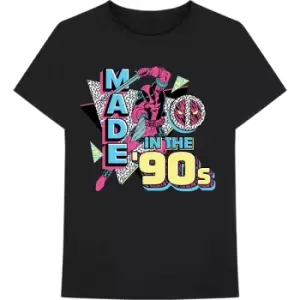 Image of Marvel Comics - Deadpool Made In The 90s Unisex XX-Large T-Shirt - Black