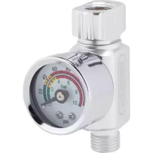 Image of Draper 1/4" BSP On Gun Air Regulator and Gauge 140psi