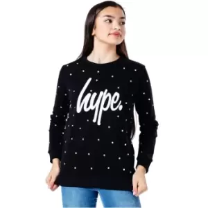Image of Hype Neck Sweatshirt - Black