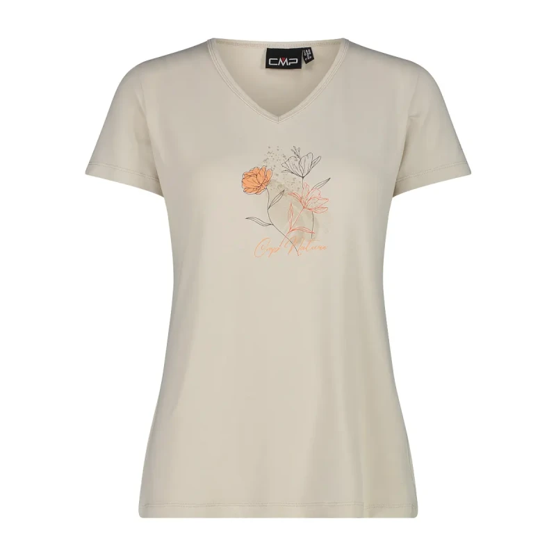 Image of CMP Womens Wide Neck T-Shirt CMP Beige Female XL