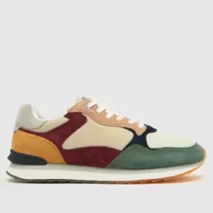 Image of HOFF City Montreal Trainers In White & Burgundy