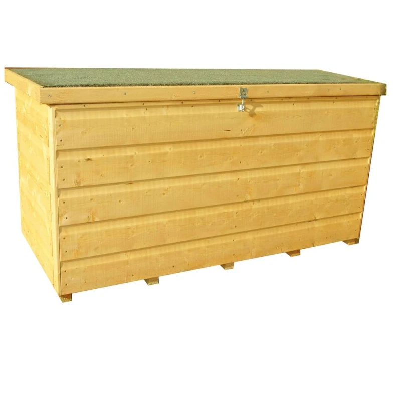Image of Shires Storage Box Shiplap Garden Storage Shed Approx 4 x 2 Feet in Brown Brown Unisex
