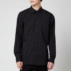 Image of Tommy Jeans Mens Original Stretch Long Sleeve Shirt - Tommy Black - L