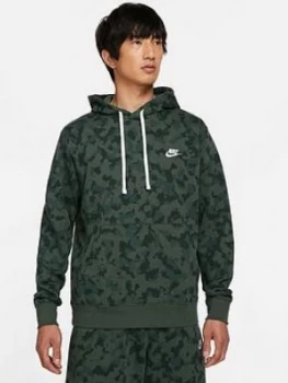 Image of Nike Club Camo Hoodie - Green