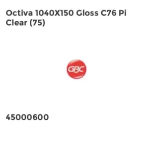 image of GBC Octiva 1040X150 Gloss C76 Pi Clear 75