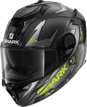 Image of Shark Spartan GT Carbon Urikan Mat Helmet, carbon-yellow, Size 2XL, carbon-yellow, Size 2XL