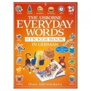 Image of Usborne Everyday Words Sticker Book in German Paperback