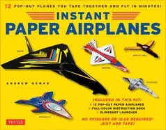 Image of instant paper airplanes kit 12 pop out airplanes you tape together and fly