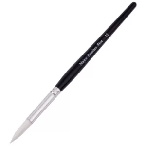 Image of Major Brushes White Nylon Sable Brush, Pack 10, Size 12