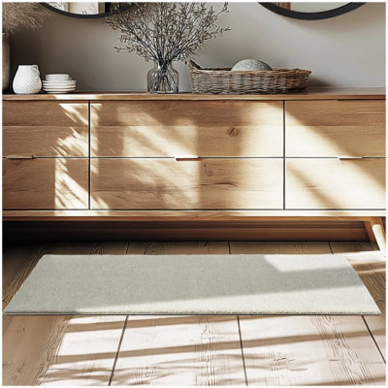 Image of Tectake Rug Zonelle - Short Pile And Ultra-Soft, Rectangular Or Round 60 X 110 Cm - Sand