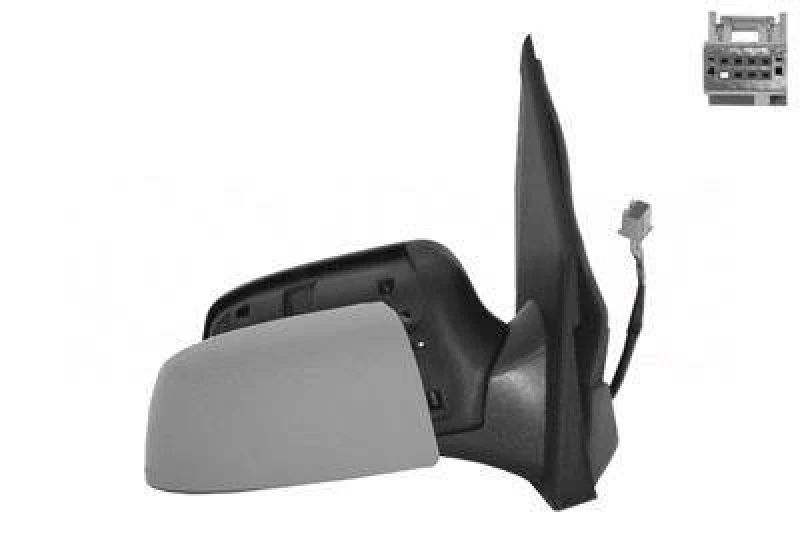 Image of VAN WEZEL 1806828 Wing mirror * HAGUS * Right, Heatable, primed Outside Mirror (50)