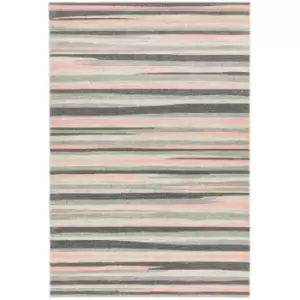Image of Asiatic Carpets Colt Machine Woven Rug Stripe Pink - 120 x 170cm