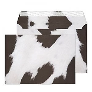 Image of Creative Senses Natural Finish Coloured Envelopes C5 Peel & Seal 162 x 229mm Plain 135 gsm Friesian Cow Hide Pack of 125