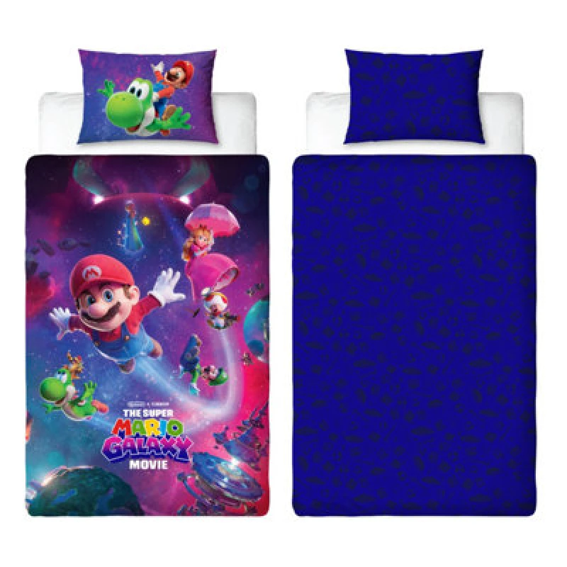 Image of Nintendo Super Mario Galaxy Movie Single Duvet Cover Set