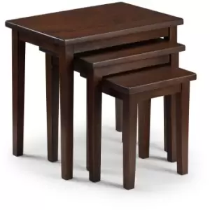 Cleo Nest Of Tables Mahogany Finish