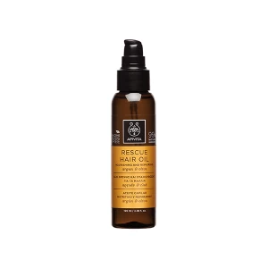 image of Apivita Rescue Hair Oil Dry / Damaged Hair Treatment with Argan Oil and 100ml Olives