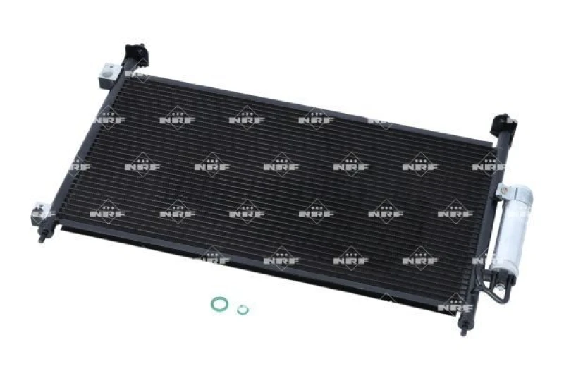 Image of NRF Condenser EASY FIT with seal ring 35763 AC Condenser,Condenser, air conditioning HONDA,CIVIC VIII Hatchback (FN, FK)