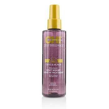 Image of CHIDeep Brilliance Olive & Monoi Shine Serum Light Weight Leave-In Treatment 178ml/6oz